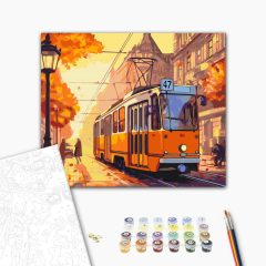   47er Straßenbahn - Malen-nach-Zahlen-Set auf Keilrahmen 40x50