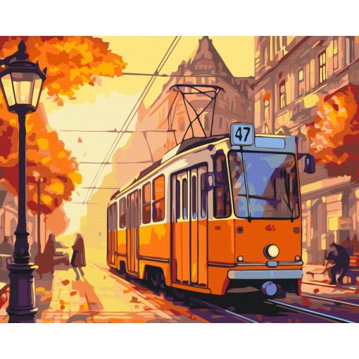 47-es villamos - Számfestő készlet kereten 40x50