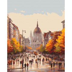 Budapest ősszel - Számfestő készlet kereten 40x50