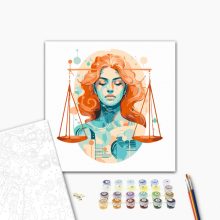 Mérleg - Számfestő készlet kereten 40x40