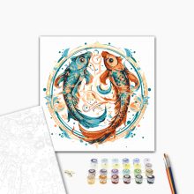 Halak - Számfestő készlet kereten 40x40