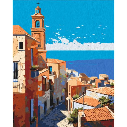 Szicília - Számfestő készlet kereten 40x50