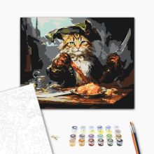 Macskalóz - Számfestő készlet kereten 40x50