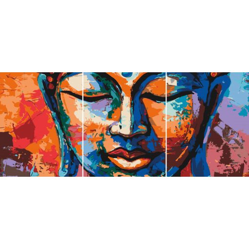 Színpompás nyugalom - 3 darabos számfestő készlet kereten