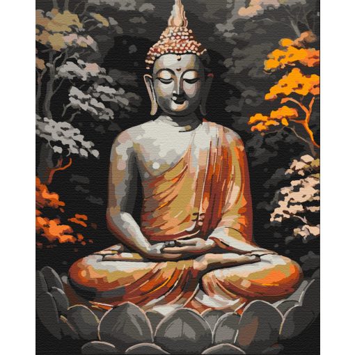 Buddha nyugalma - Számfestő készlet kereten 40x50