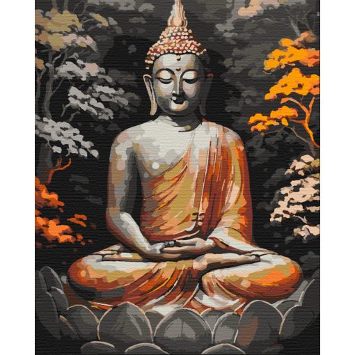 Buddha nyugalma - Számfestő készlet kereten 40x50