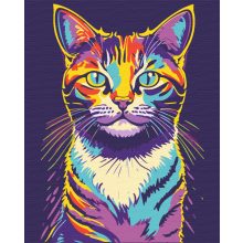 Pop cat - Számfestő készlet kereten 40x50