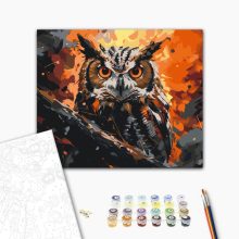 Az éjszaka őre - Számfestő készlet kereten 40x50