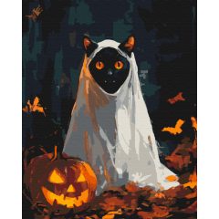 Halloween szelleme - Számfestő készlet kereten 40x50