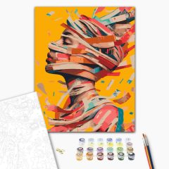   Színek és gondolatok tánca - Számfestő készlet kereten 40x50