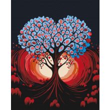 A szerelem fája - Számfestő készlet kereten 40x50