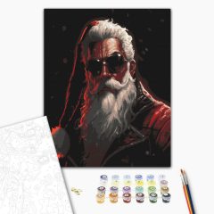 Rendhagyó Télapó - Számfestő készlet kereten 40x50