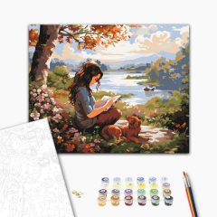 Olvasó délután - Számfestő készlet kereten 40x50