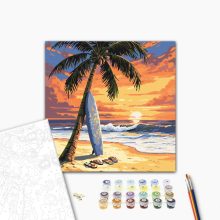 Aranyhullám - Számfestő készlet kereten 40x40