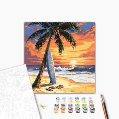 Aranyhullám - Számfestő készlet kereten 40x40