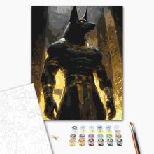 Anubis - Számfestő készlet kereten 40x50
