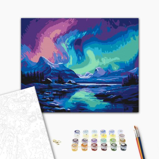 Sarkvidéki szimfónia - Számfestő készlet kereten 40x50