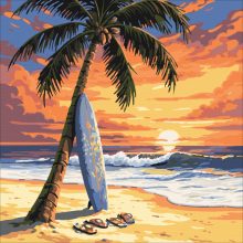 Aranyhullám - Számfestő készlet kereten 40x40