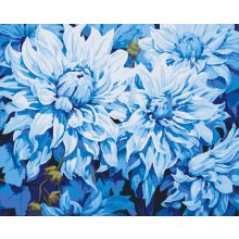 Azúr krizanténok - Számfestő készlet kereten 40x50