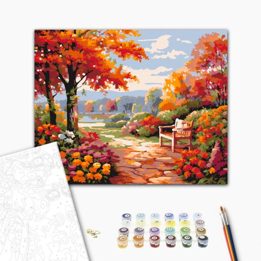 Tóparti emlékek - Számfestő készlet kereten 40x50