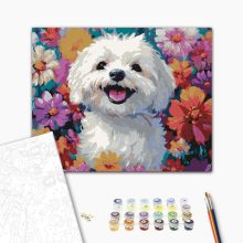 A boldogság mosolya - Számfestő készlet kereten 40x50