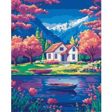 Békés menedék - Számfestő készlet kereten 40x50