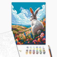 A nyúlon túl - Számfestő készlet kereten 40x50