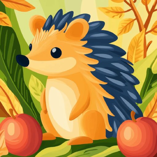 Süni az erdőben - Számfestő készlet kereten 40x40