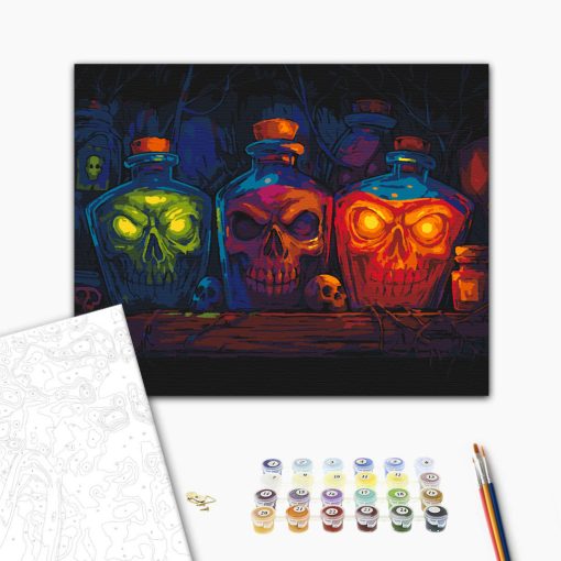 Bájitalok - Számfestő készlet kereten 40x50