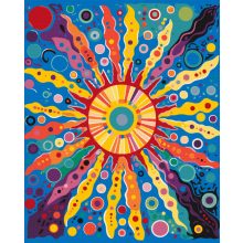 Absztrakt mandala - Számfestő készlet kereten 40x50