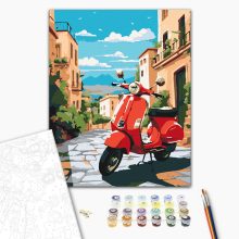Olasz életérzés - Számfestő készlet kereten 40x50