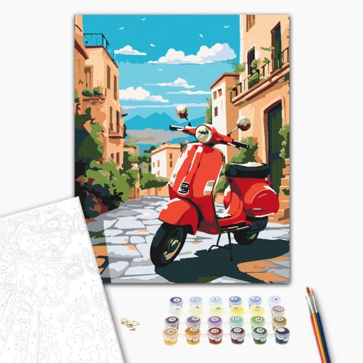 Olasz életérzés - Számfestő készlet kereten 40x50