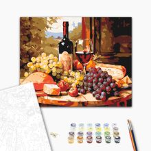 Boros csendélet - Számfestő készlet kereten 40x50