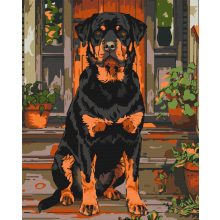 Házőrző - Számfestő készlet kereten 40x50