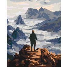 Hegyek felett - Számfestő készlet kereten 40x50