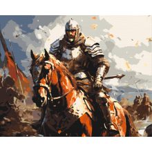 A lovag - Számfestő készlet kereten 40x50