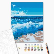 Hullámok - Számfestő készlet kereten 40x50