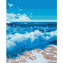 Hullámok - Számfestő készlet kereten 40x50