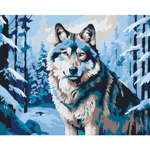 Téli suttogás - Számfestő készlet kereten 40x50