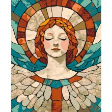 Mozaik angyal - Számfestő készlet kereten 40x50