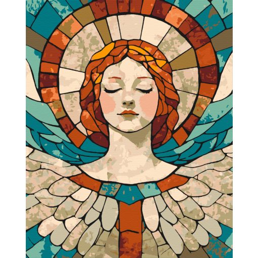 Mozaik angyal - Számfestő készlet kereten 40x50