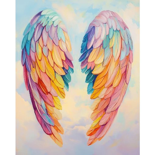 Angyalszárnyak - Számfestő készlet kereten 40x50