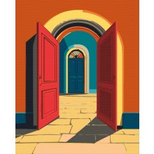 Egy másik ajtó - Számfestő készlet kereten 40x50