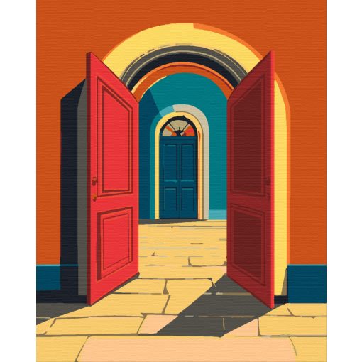 Egy másik ajtó - Számfestő készlet kereten 40x50