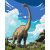 Brachiosaurus - Számfestő készlet kereten 40x50