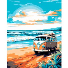 Tengerparti suhanás - Számfestő készlet kereten 40x50