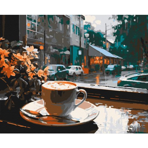 Jóleső kávé - Számfestő készlet kereten 40x50