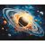 Kozmikus forgatag - Számfestő készlet kereten 40x50