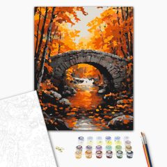 Régi kőhíd - Számfestő készlet kereten 40x50