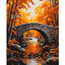 Régi kőhíd - Számfestő készlet kereten 40x50